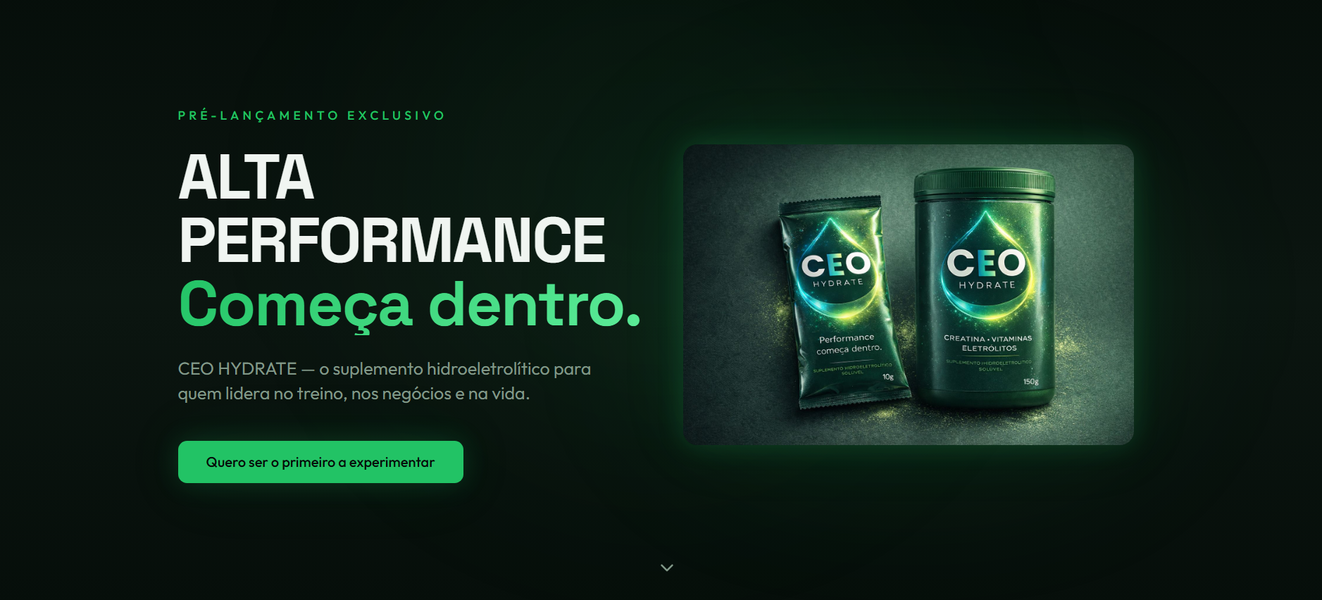 Preview do projeto CEO Hydrate